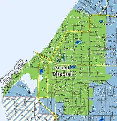 area map of Trash collection service 